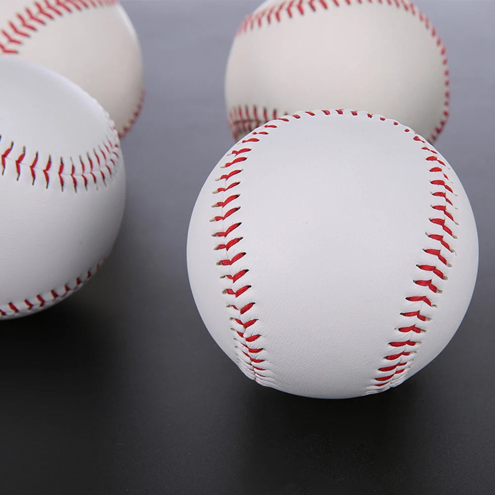 야구 Спорт на открытом воздухе Бейсбольные мячи Ручной работы Тренировочные Упражнения Бейсбольные Мячи Мяч для софтбола ПВХ Верхний Резиновый Внутренний Мягкие Бейсбольные мячи