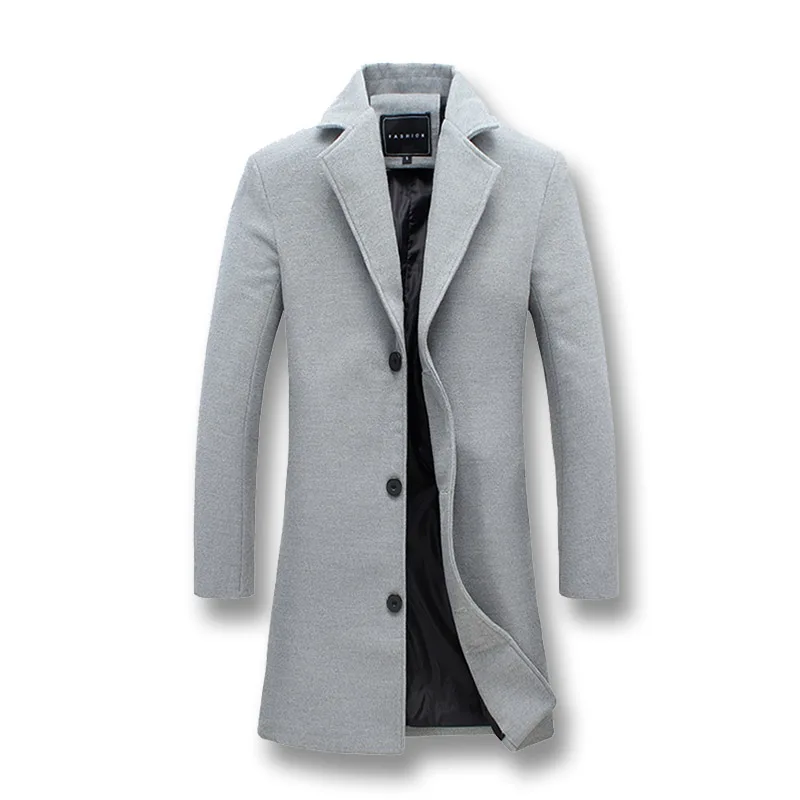 Мужские модные куртки, мужские приталенные пальто, деловые мужские Длинные Зимние Ветрозащитные куртки Плюс размер 5XL, Черный, Горячая распродажа, высокое качество