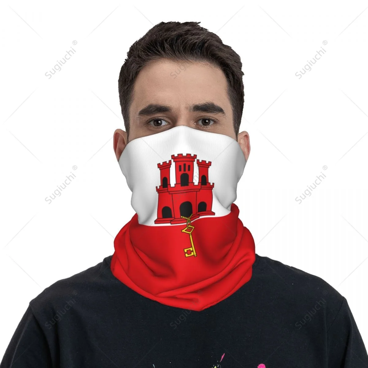 Унисекс Шейный платок с флагом Гибралтара, Шарф, маска для лица, Шарфы, Грелка для шеи, Бесшовная Бандана, Головные уборы, Велоспорт, Пеший туризм