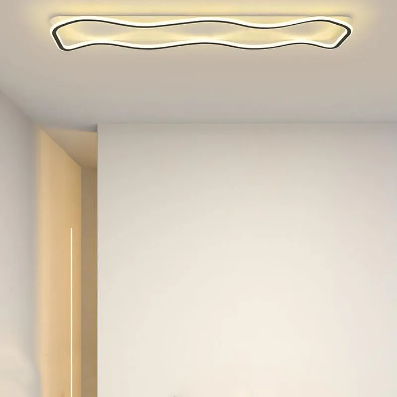 Современные светодиодные потолочные светильники для поверхностного монтажа в гостиной, спальне, кабинете, Коридоре, Белый, черный Потолочный светильник AC85-265V