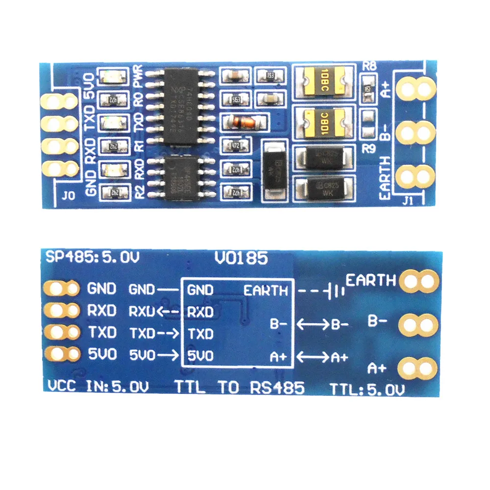 SN74HC04D + SP485 модуль TTL-RS485 MAX13487 485-TTL уровень взаимного вращения аппаратного автоматического управления потоком
