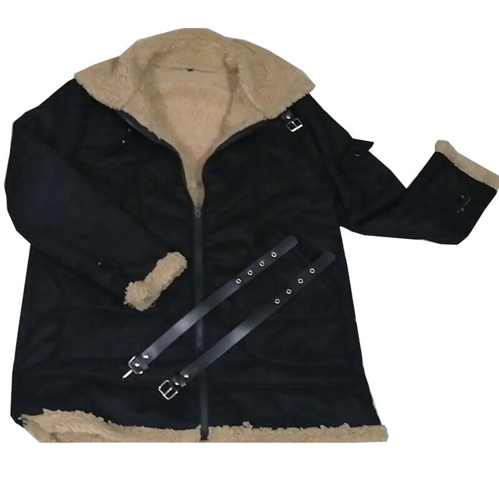 Приталенная кожаная куртка в стиле панк из высококачественного волокна в подарок на День рождения