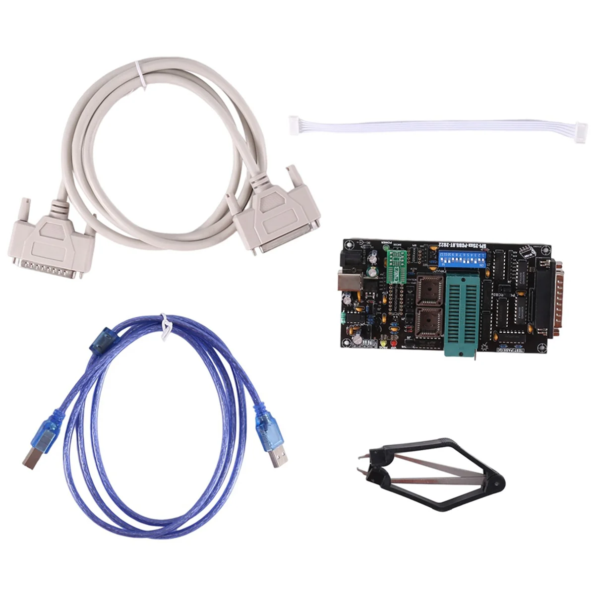 Программатор SPI 25Xx PCB5.0T-2021 Willem EPROM, BIOS009 PIC, Поддержка 0.98D12, Рекламный зажим PLCC32 + 8-контактный адаптер SOIC