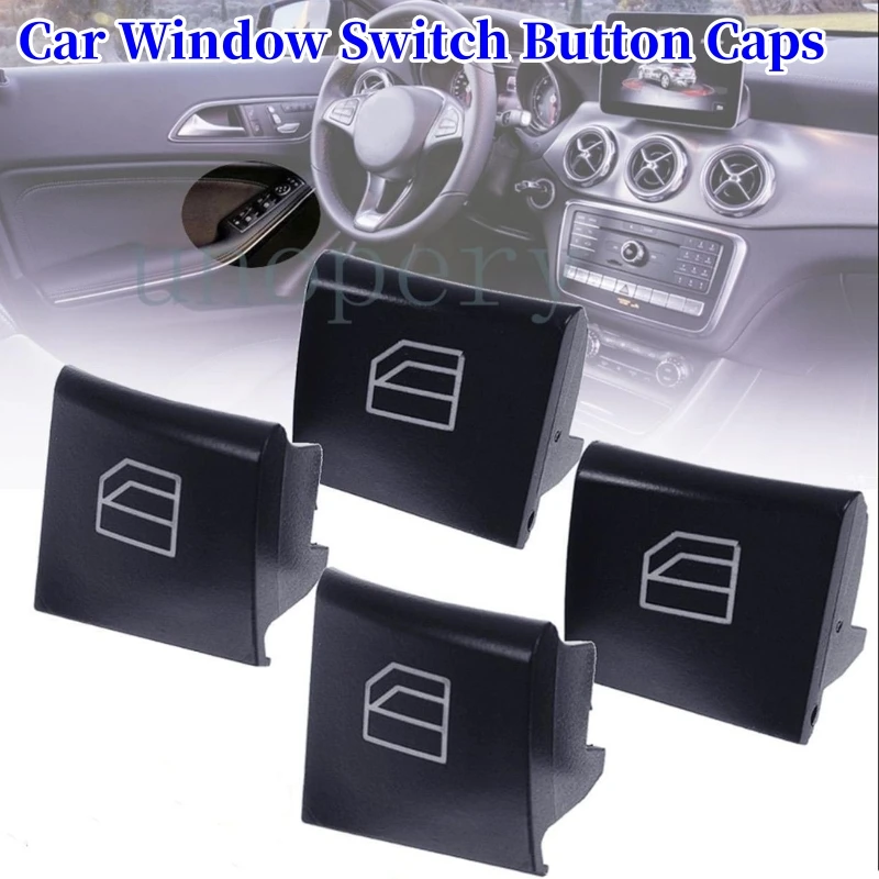 4 шт. Крышки кнопок переключения окна автомобиля, сменные аксессуары для Benz A B ML GL R Class W164 X164 W251