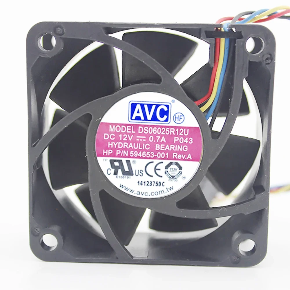 Для Для AVC DS06025R12U P103 DC 12V 0.26A 4-проводной 4-контактный разъем 60 мм 60x60x25 мм серверный квадратный вентилятор охлаждения