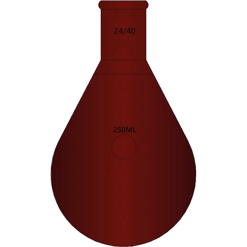 Синтетические коричневые Толстостенные бутылки в форме баклажана для роторных испарителей, Толстостенные, Колба из боросиликатного стекла, F31