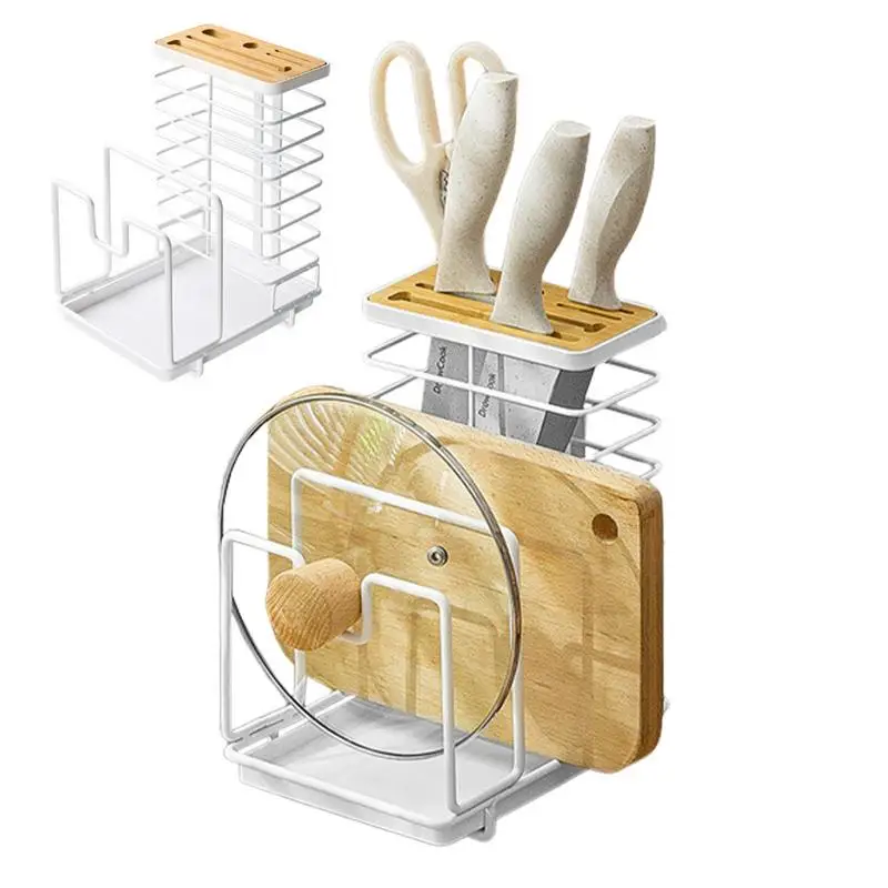 Многофункциональная подставка для кухонных ножей, органайзер для хранения разделочной доски, подставка для ножниц, подставка для кастрюли, многофункциональная подставка для ножниц