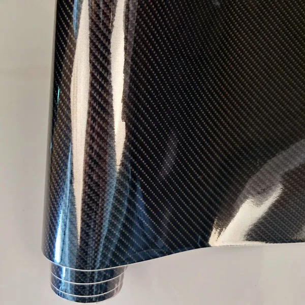 Ультра Глянцевая виниловая пленка из углеродного волокна 6D, наклейка на автомобиль, без пузырьков воздуха, для обертывания автомобиля, компьютер, телефон, мотоцикл