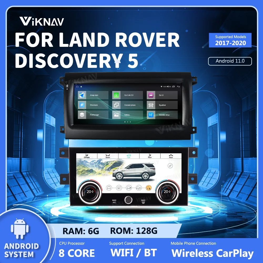Android GPS Навигационный Дисплей Платы Кондиционирования Воздуха Для Land Rover Discovery 5 LR5 L462 2017-2020 Автомобильный Мультимедийный Pplayer Беспроводной