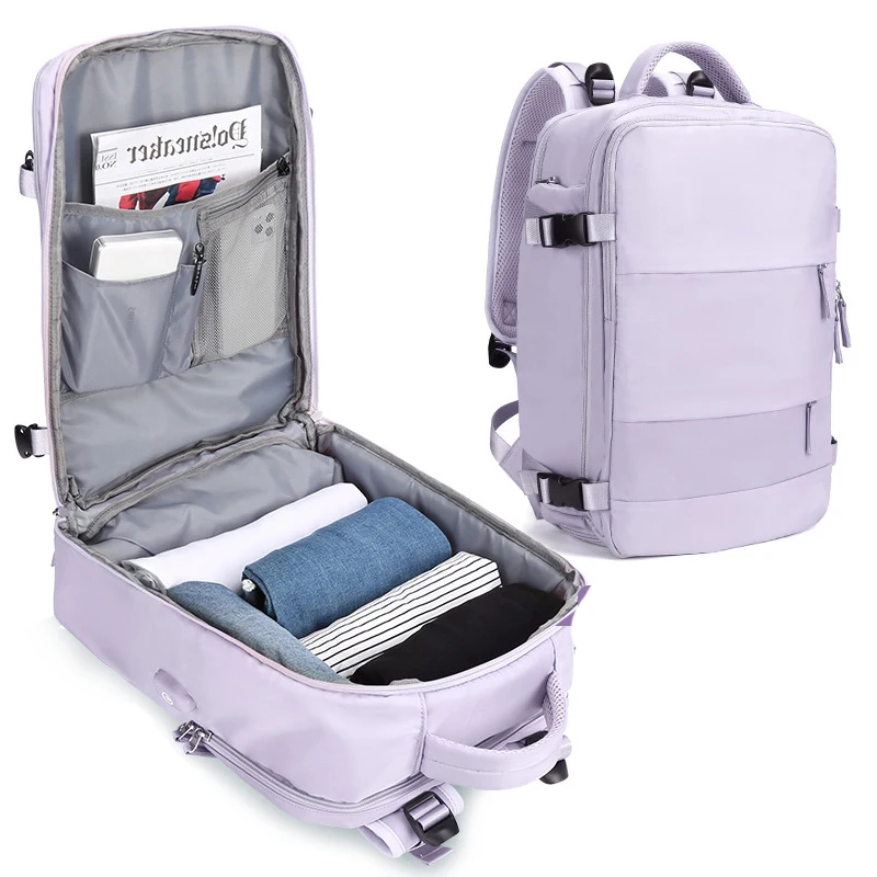 Дорожная сумка объемом 35 л, Многофункциональный рюкзак, сумки через плечо, женский водонепроницаемый рюкзак для ноутбука с USB-зарядкой, Mochilas С карманом для обуви