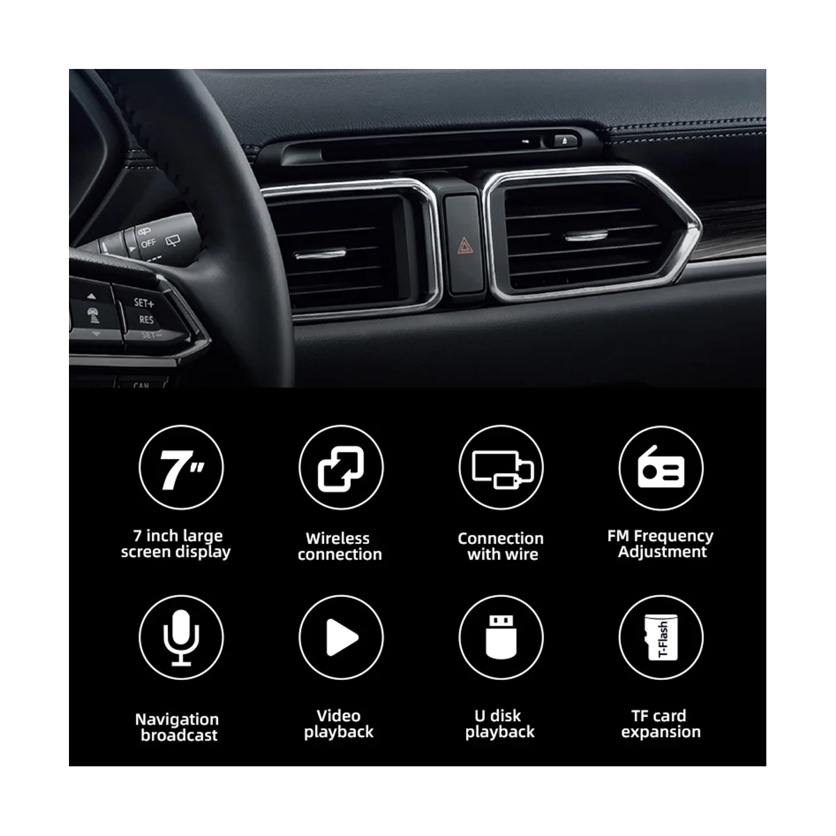 Универсальный 7-дюймовый автомобильный дисплей, Многофункциональный автомобильный Mp5-плеер, мобильные автомобильные принадлежности для машин