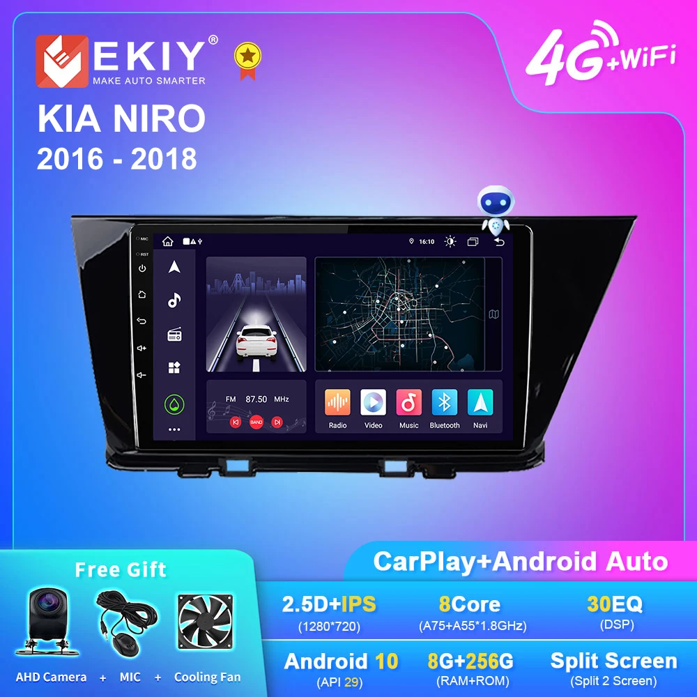 EKIY X7 Android Авторадио Для KIA NIRO 2016-2018 Автомобильный Мультимедийный Плеер Стерео GPS Навигатор Carplay No 2din DVD Магнитофон