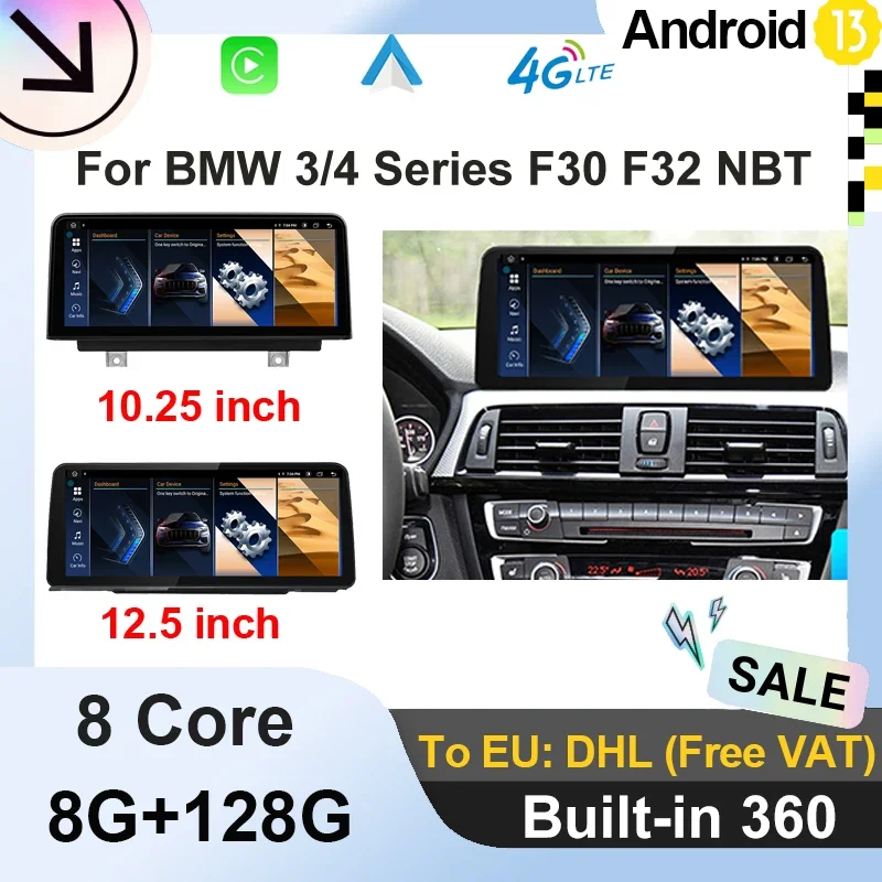 Цена по Прейскуранту Завода Изготовителя Android 13 Gps Навигация Автомобильный Видео Мультимедийный Плеер Для BMW 3/4 Серии F30 F31 F32 F33 F34 Беспроводной Carplay Auto