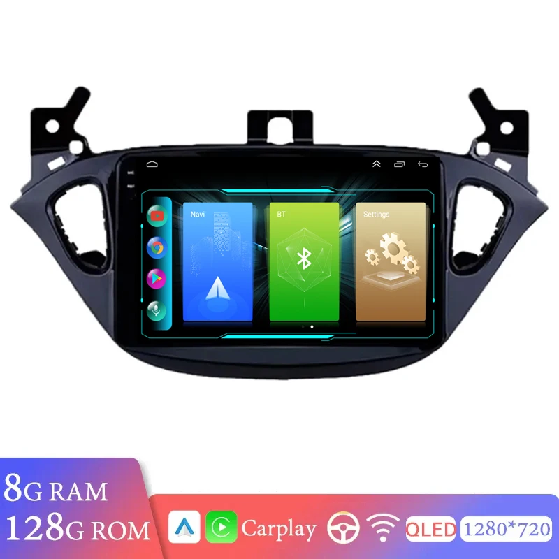 Автомобильный радиоприемник Android 13 для Opel Corsa E 2015-2018 2019 Opel Adam 2016 Мультимедийный видеоплеер GPS навигация Carplay 2din ГолоВное устройство