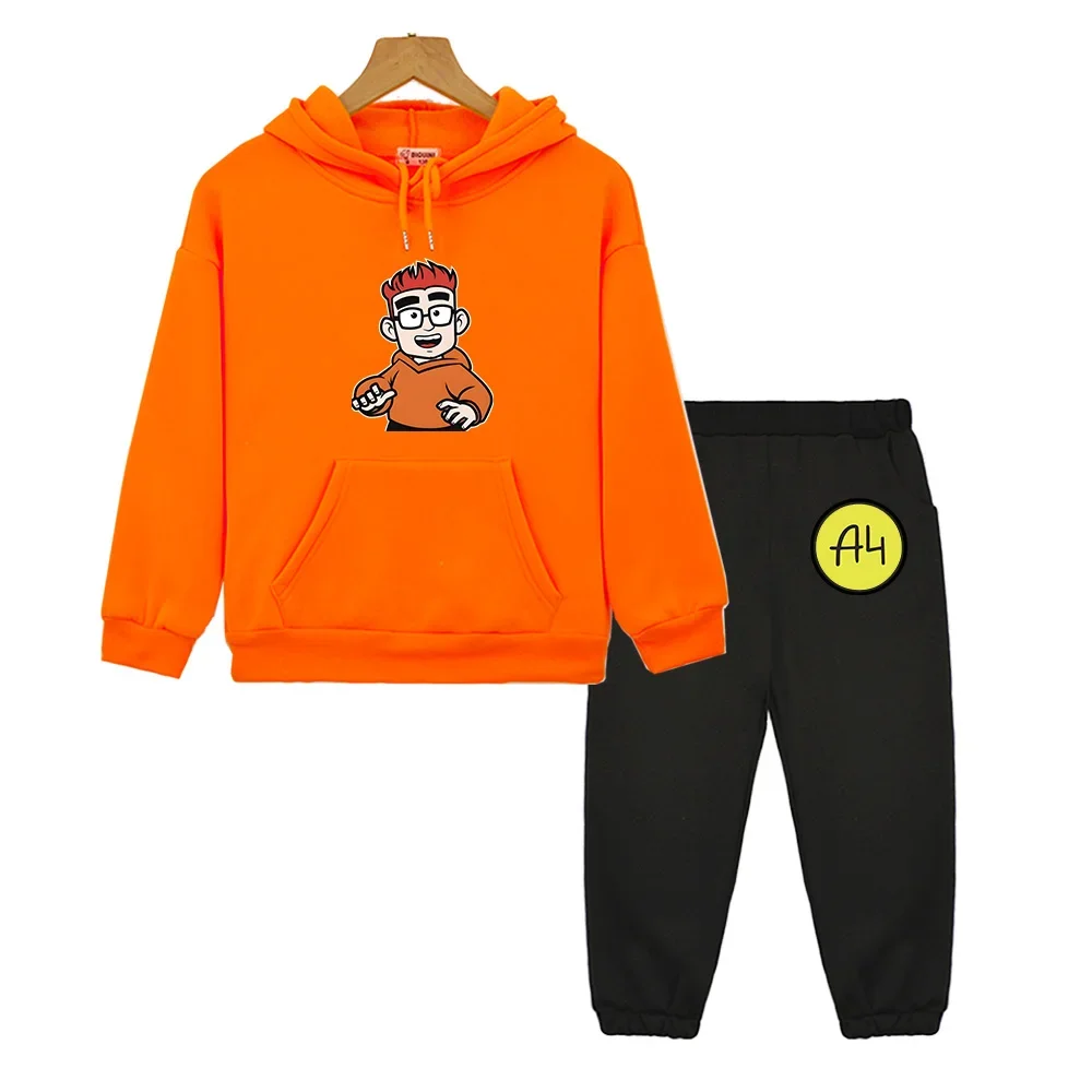 Распродажа толстовок и штанов с граффити с популярными персонажами формата А4, детская одежда из бутика, флисовые свитшоты, детские пуловеры Kawaii