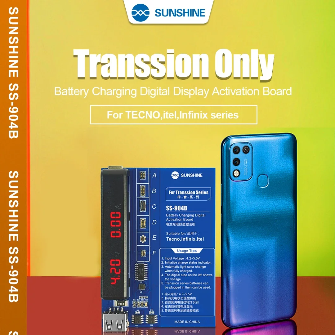 SUNSHINE SS-904B для Загрузки платы активации транзитного аккумулятора Без повреждения аккумулятора для телефонов серии TECNO Itel Infinix