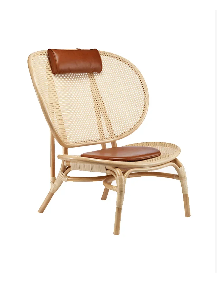 Мебель для дивана для одного человека, плетеный стул из ротанга, спинка для отдыха на балконе, стул для отдыха в семье, стул из ротанга