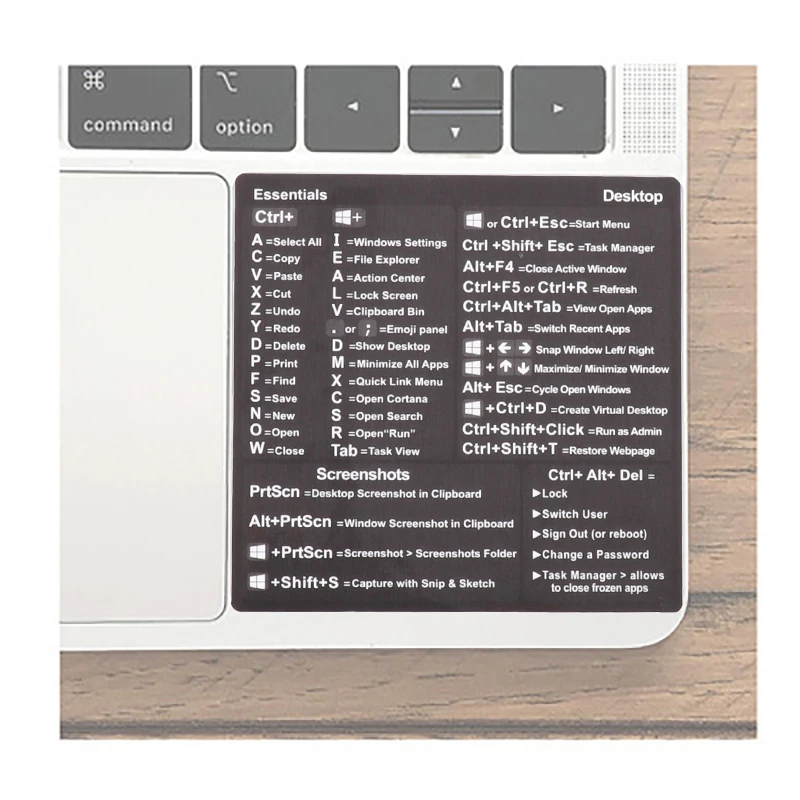 Windows PC Reference Наклейка С Горячей Клавишей Клей Для Настольных ПК-Ноутбуков 9*8,5 см 1 шт.