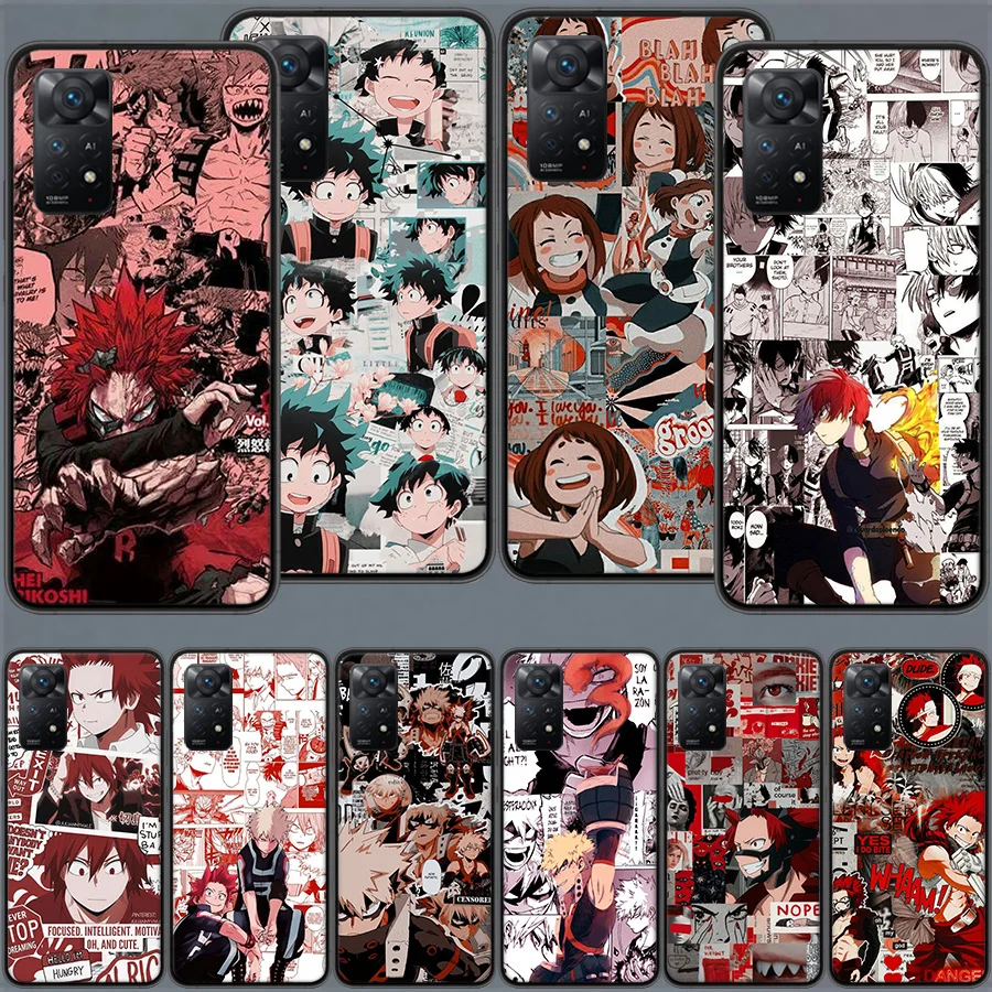 Чехол для телефона My Hero Academia Manga Для Xiaomi Redmi Note 12 11 Pro Plus 12S 11E 11T 11S 10 10S 9S 9T 4G 5G 9 8 8T 7 6 5 Pro Чехол