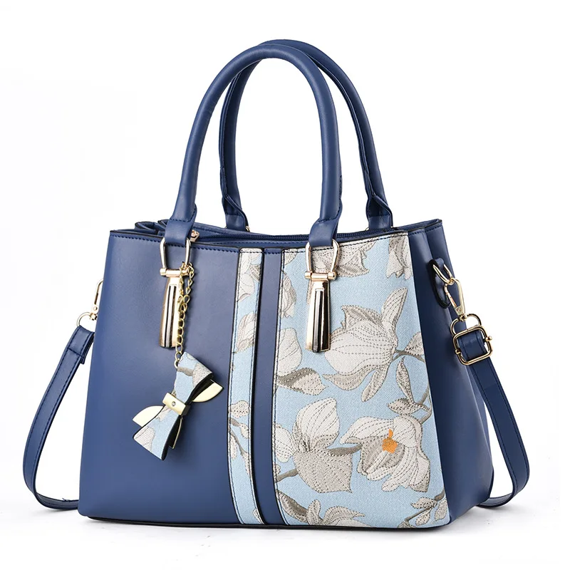 Персонализированная вышитая сумка для матери среднего возраста, сумка большой емкости, новая модная сумка через плечо