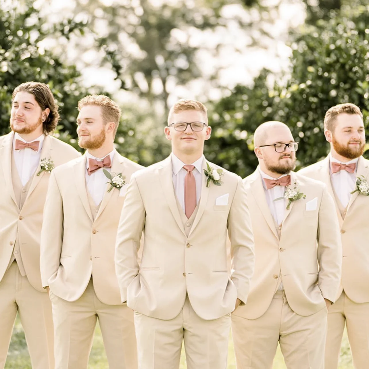 Свадебный костюм для мужчин, жениха, обычная посадка, 3 предмета, блейзер цвета шампанского, цвета Хаки, комплекты для полных, куртка, жилет, Брюки, костюм шафера