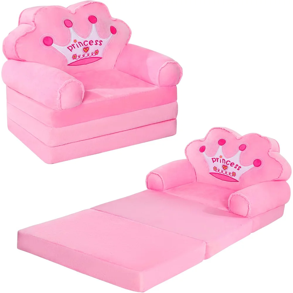 Раскладной Детский диван MOONBEEKI, Складной Стул Princess для малышей 1-3 лет,