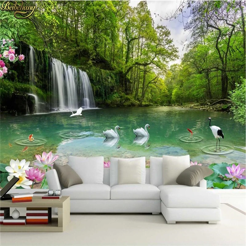 бейбеханг Пользовательские фото papel de parede 3D обои природные пейзажи пейзаж с видом на озеро HD сказочная страна фоновые обои