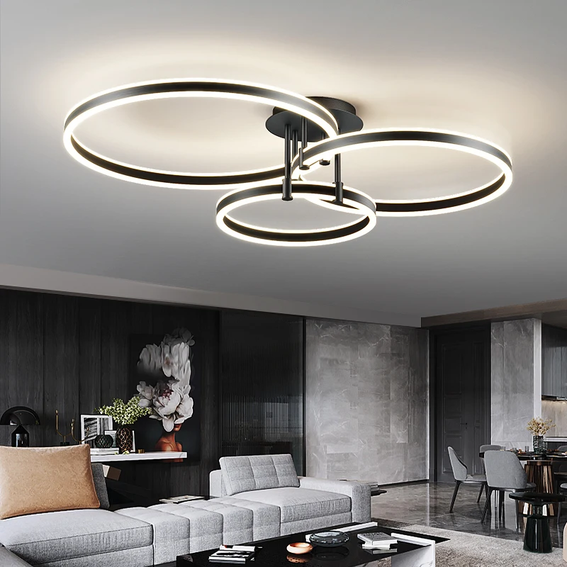 2023 Новый главный светильник итальянской минималистичной гостиной, высококачественное современное минималистичное освещение, атмосферный и креативный потолочный светильник