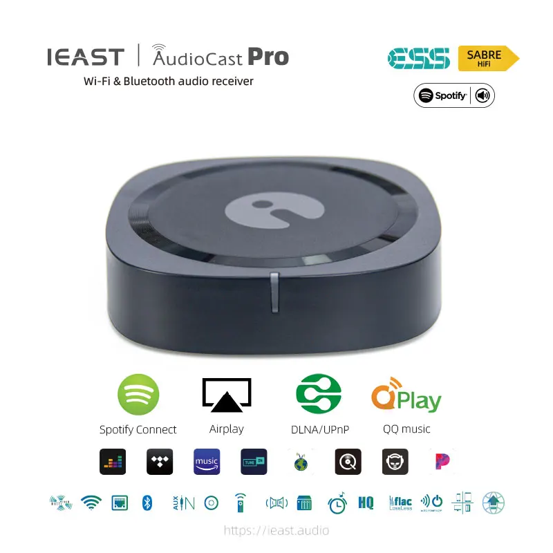 IEAST AudioCast Pro M50 Беспроводной WiFi аудиоприемник многокомнатный airplay Bluetooth 5,0 музыкальная шкатулка hifi система Tadil tidal pando