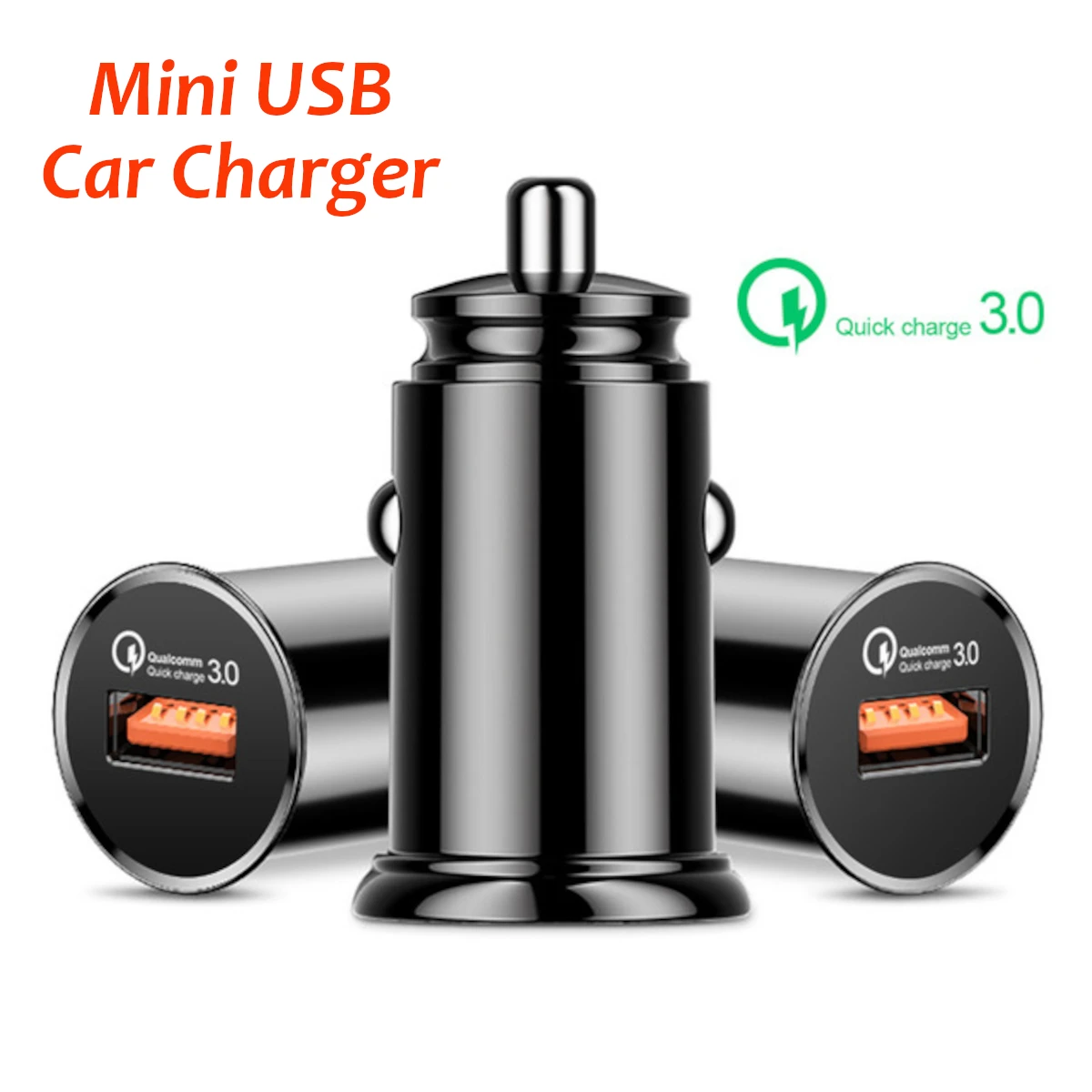 QC 3.0 Mini USB 18 Вт Гнездо автомобильного зарядного устройства Быстрая Зарядка Адаптер для розетки для iPhone Мобильный телефон Xiaomi Мотоцикл