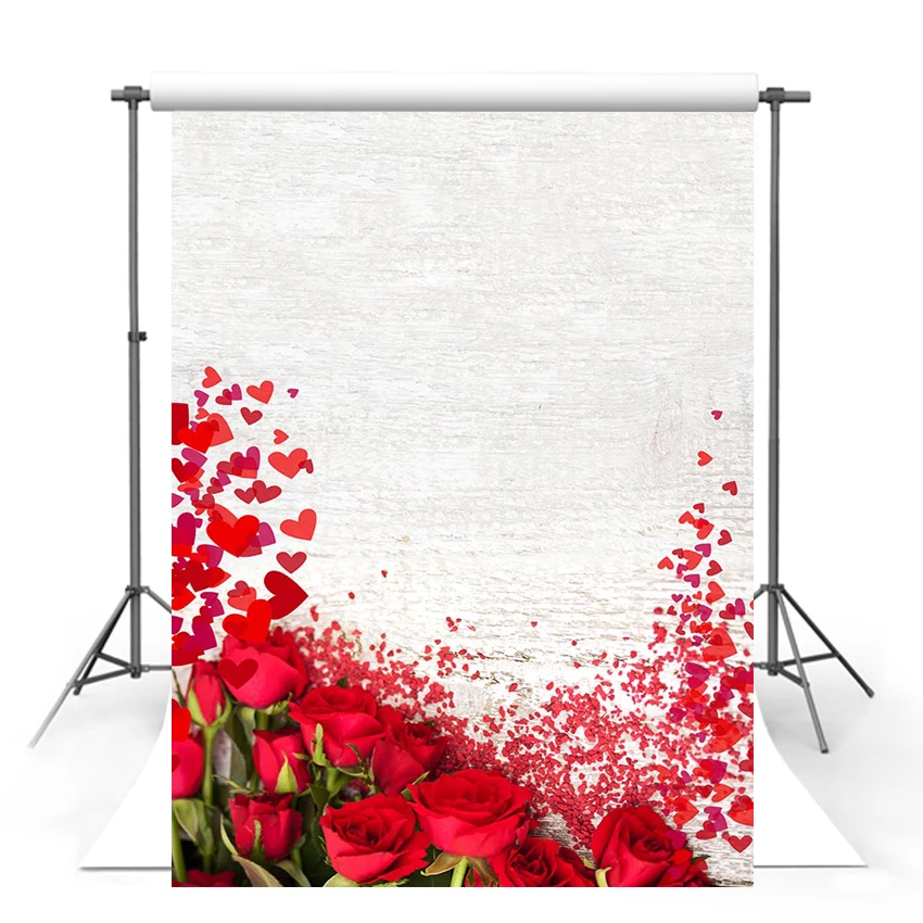 Фон для фотосъемки на день Святого Валентина, романтическое свидание, полное любви, фон для фотосъемки с цветком розы