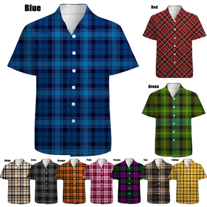 Гавайская рубашка в сетку для мужчин, мужские рубашки с 3D-принтом, пляжная повседневная мужская одежда оверсайз, модные летние топы с коротким рукавом, мужские