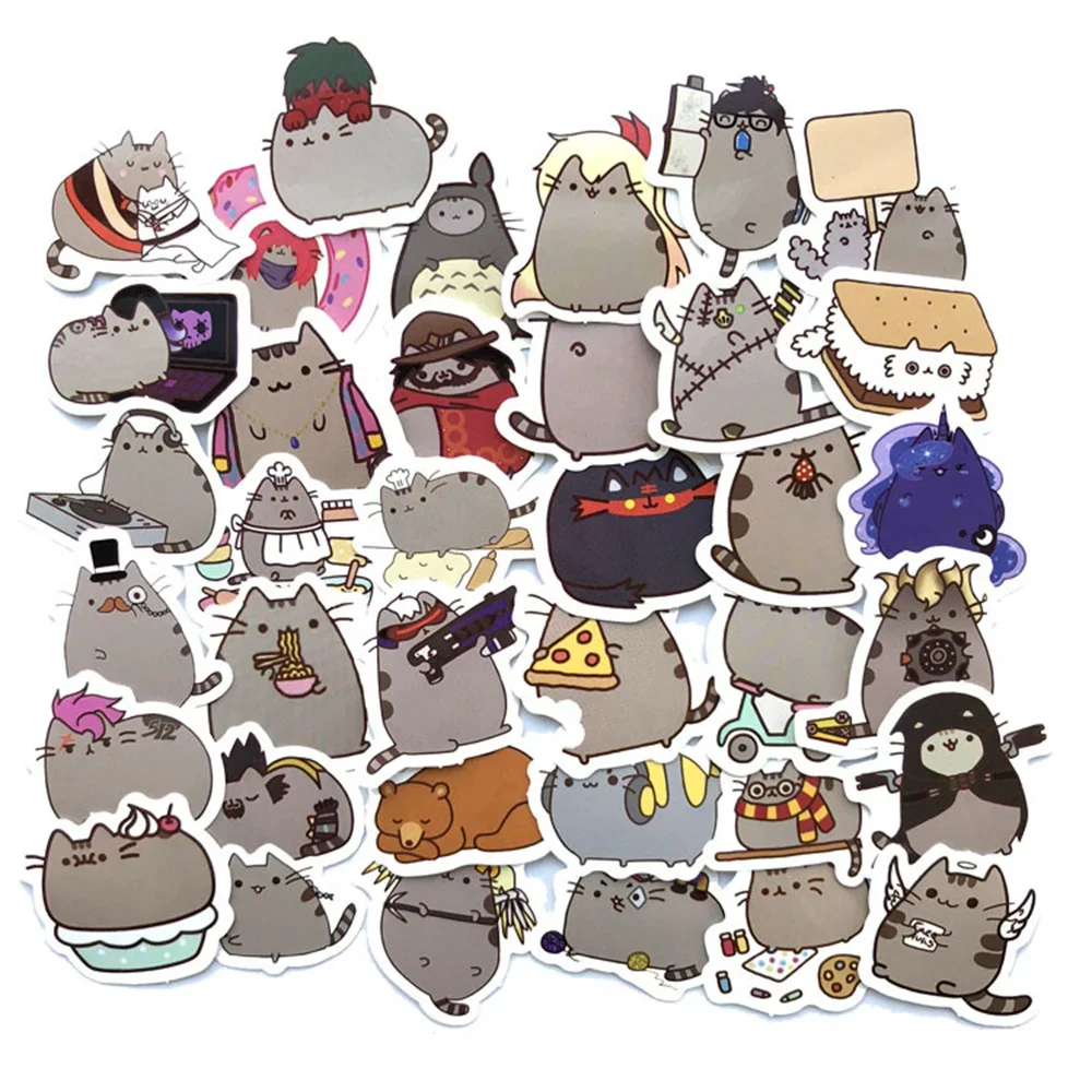 10/30/50шт Новый Fat Ji Cat Animal Sticker Pack Мультфильм Креативная Анимация iPad Багаж Украшение Автомобильного Кресла Водонепроницаемый Оптом