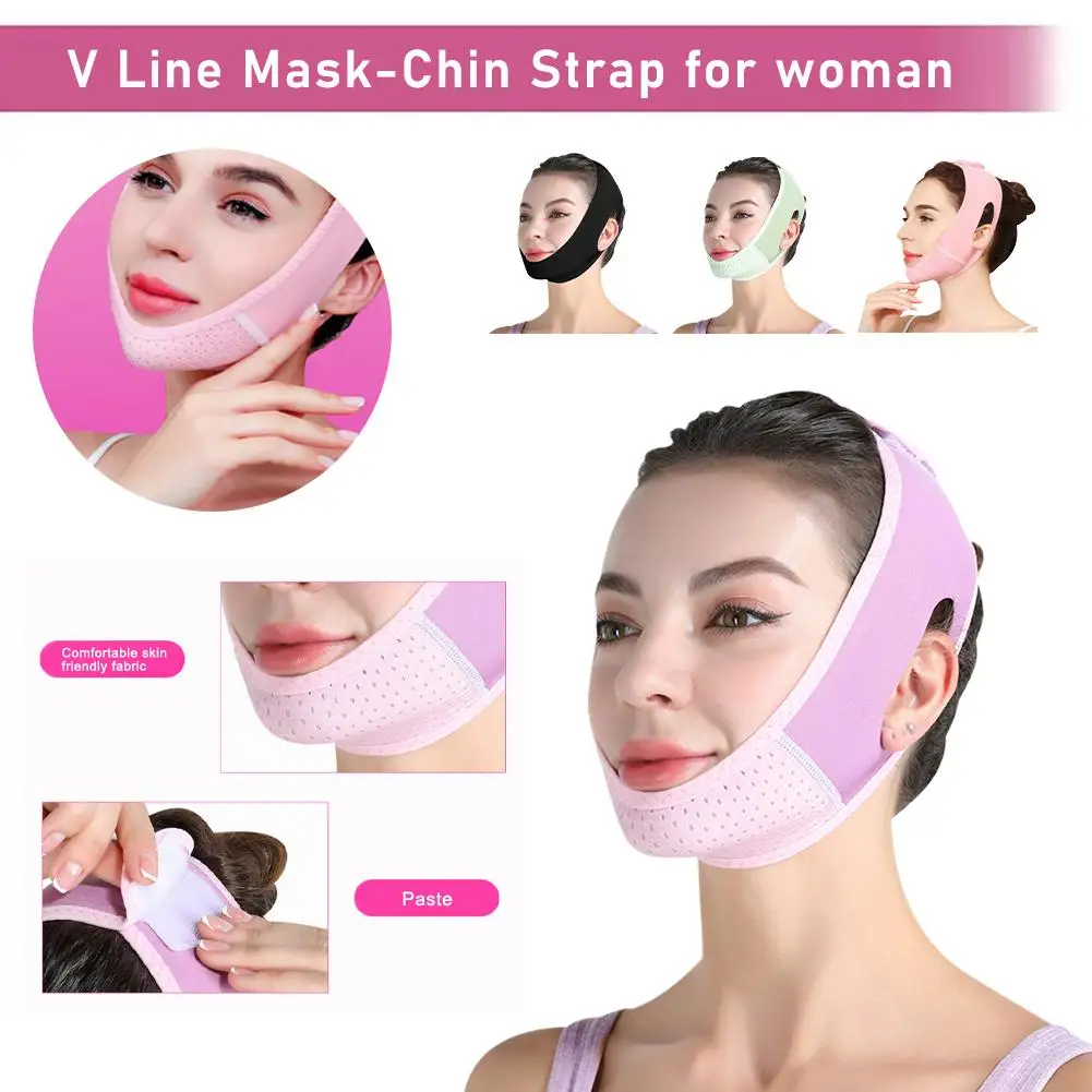 Маска V-образной формы -Ремешок Для подбородка Для Женщин,V-Образная Повязка Для лица, Ремешок Для подбородка - V-образная маска Для подбородка Для Женщин D2N9