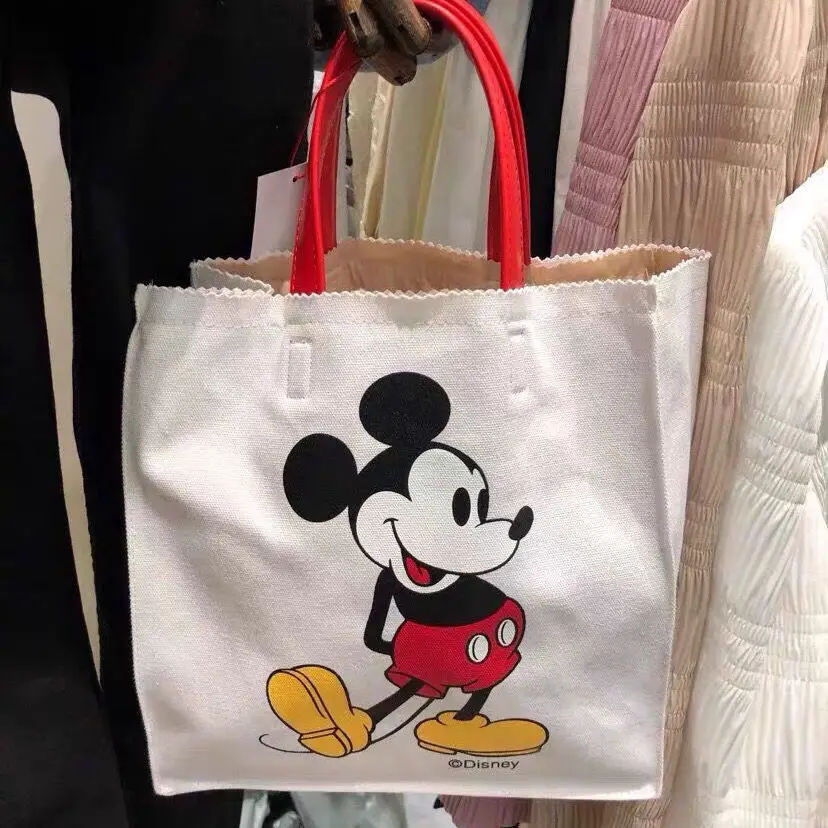 Сумка Disney mcikey mouse для девочек с мультяшной Минни, женская сумка для переноски, хозяйственная сумка