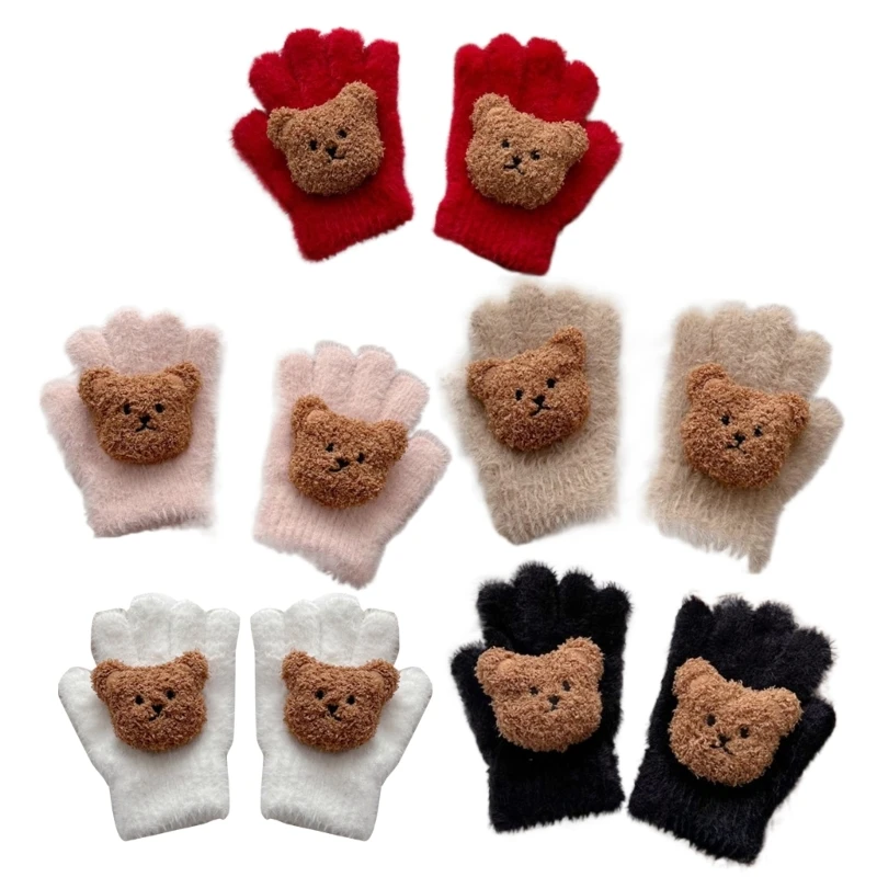 Зимние перчатки Bear для детей, мягкие и теплые варежки, удобное ношение для мальчиков и девочек, подходит для детей от 2 до 8 лет