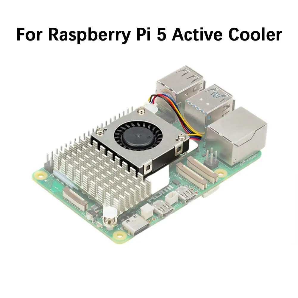 Для Raspberry Pi Активный кулер с регулируемой скоростью вращения охлаждающего вентилятора Радиатор радиатора для Raspberry Pi 5