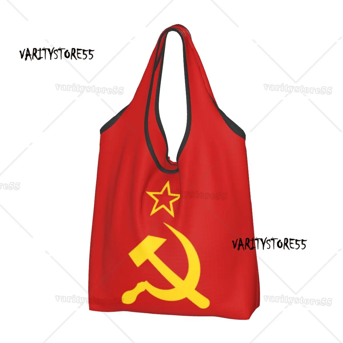 Изготовленная На Заказ Ретро Сумка Для Покупок С Русским Советским Флагом, Женская Портативная Сумка Для Покупок С Большой Емкостью, Сумка Для Покупок
