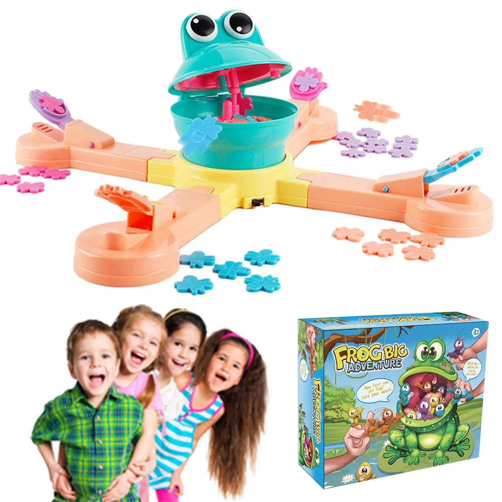 Дети Собирают, переворачивают электрические интерактивные игрушки-лягушки, многопользовательская обучающая игра для родителей и детей, подарки на день рождения для детей