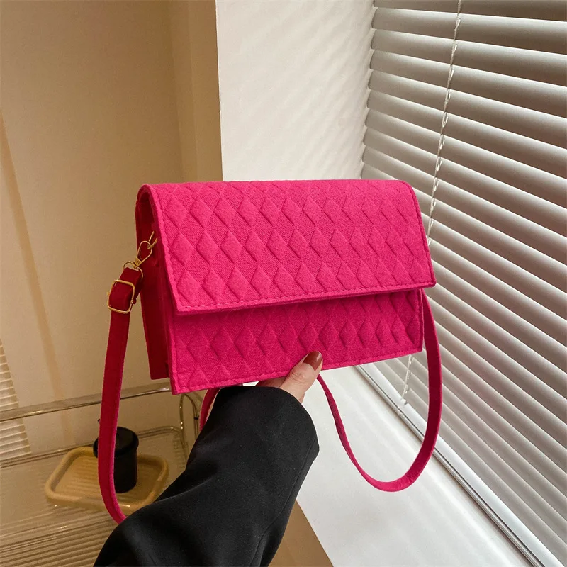 2023 Crossbody Bags for Women Felt Summer Texture One-shoulder Armpit Bag Handbag сумка женская