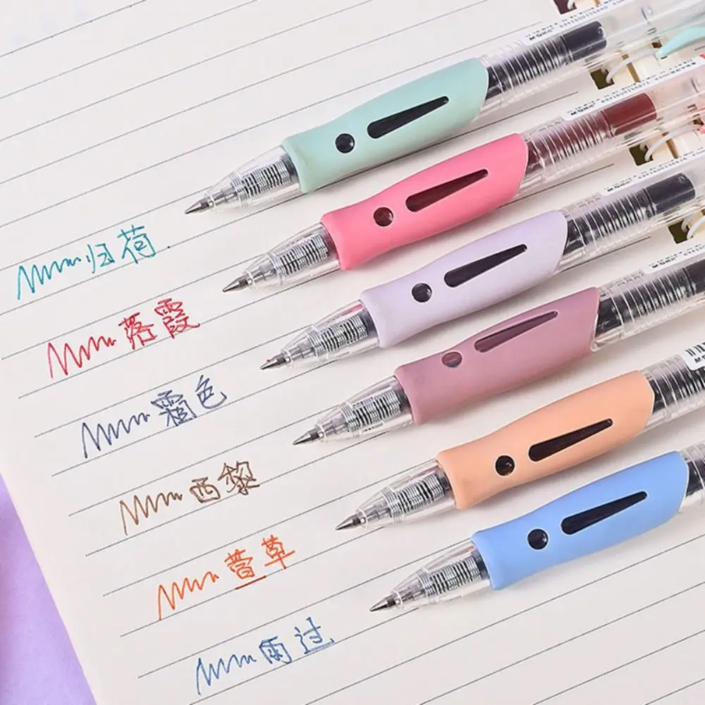 Гелевые ручки Macaron Color Press Цветные чернила Шариковая ручка 0,5 мм для школьников Канцелярские принадлежности для подписи в офисе Подарочные принадлежности