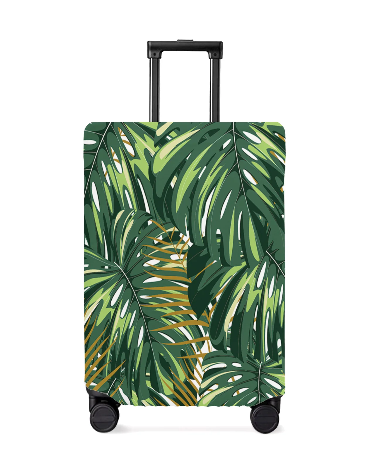 Растение из тропических джунглей Монстера Зеленая Защитный чехол для багажа, Дорожные принадлежности, чемодан, Эластичный пылезащитный чехол, защитный рукав