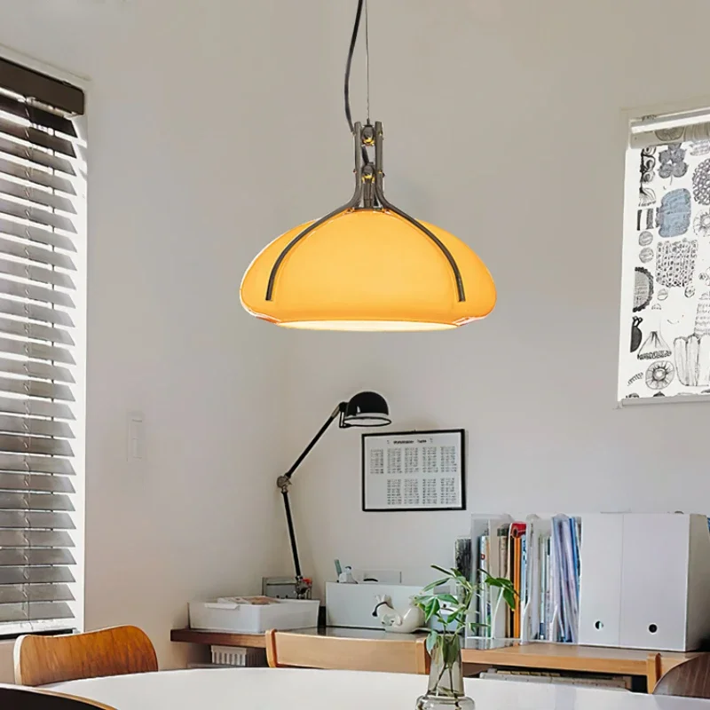 Французский винтажный подвесной светильник в виде гриба для кухни, спальни, гостиной, стеклянный подвесной светильник Wabi-sabi Bauhuas, копия декора Luminaria
