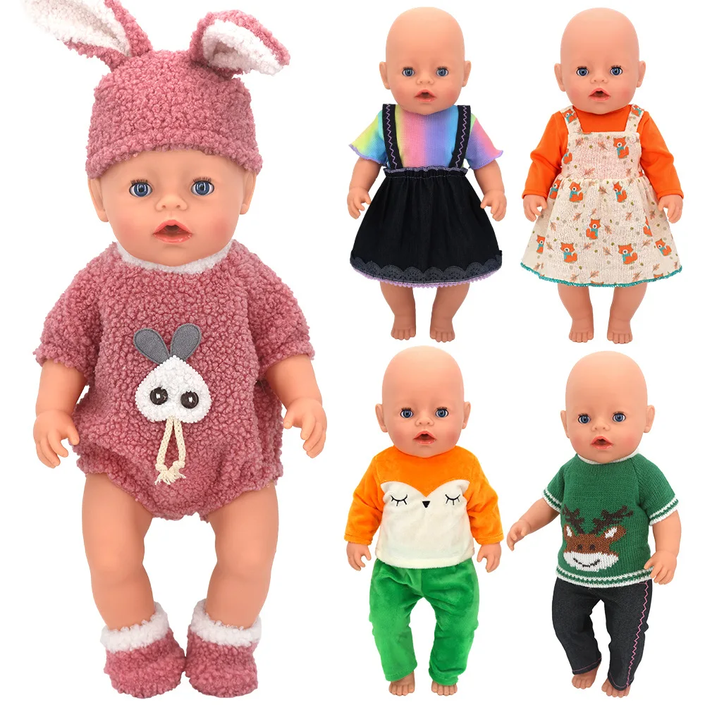 43 см Кукольная Одежда С Животными Комбинезон 17-18 дюймов Кукольная Одежда Милый Наряд Новые Аксессуары Для Новорожденных Nendoroid Одежда