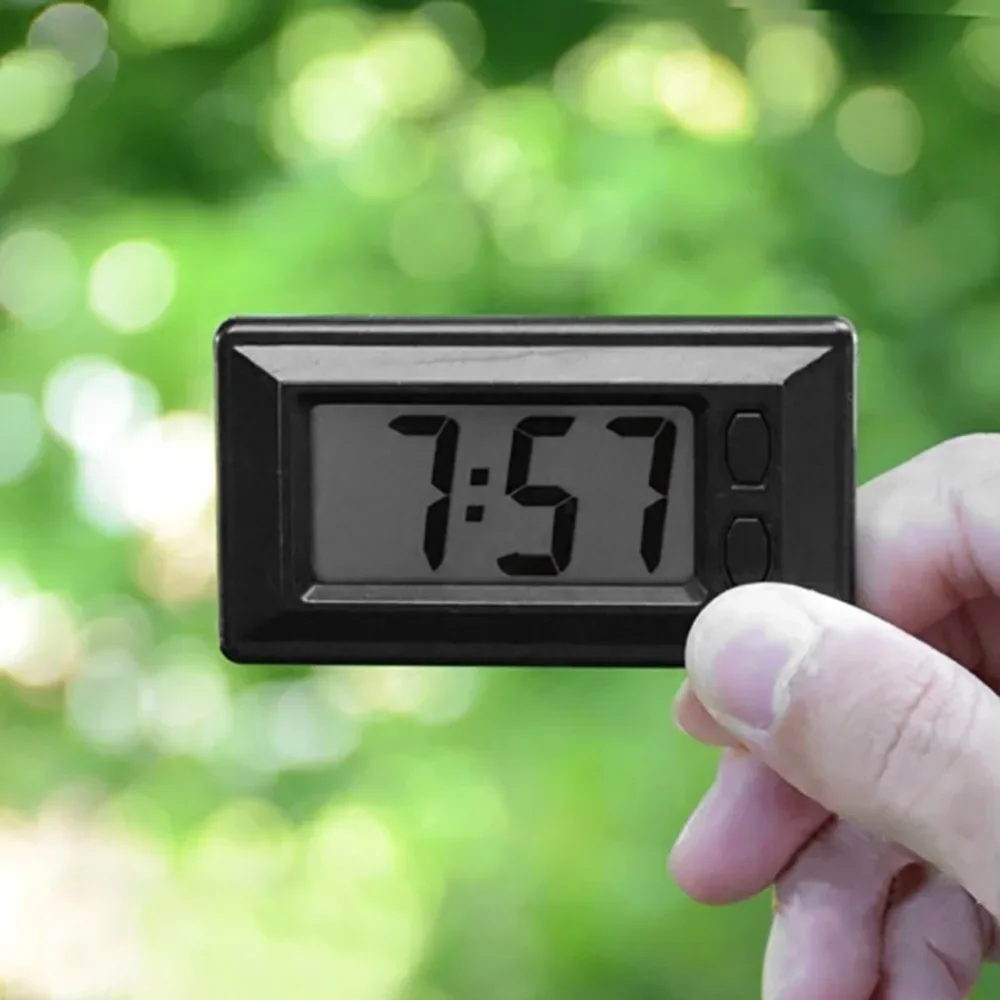 Ультратонкий ЖК-цифровой дисплей, часы на приборной панели автомобиля с календарем, мини-портативные автомобильные аксессуары