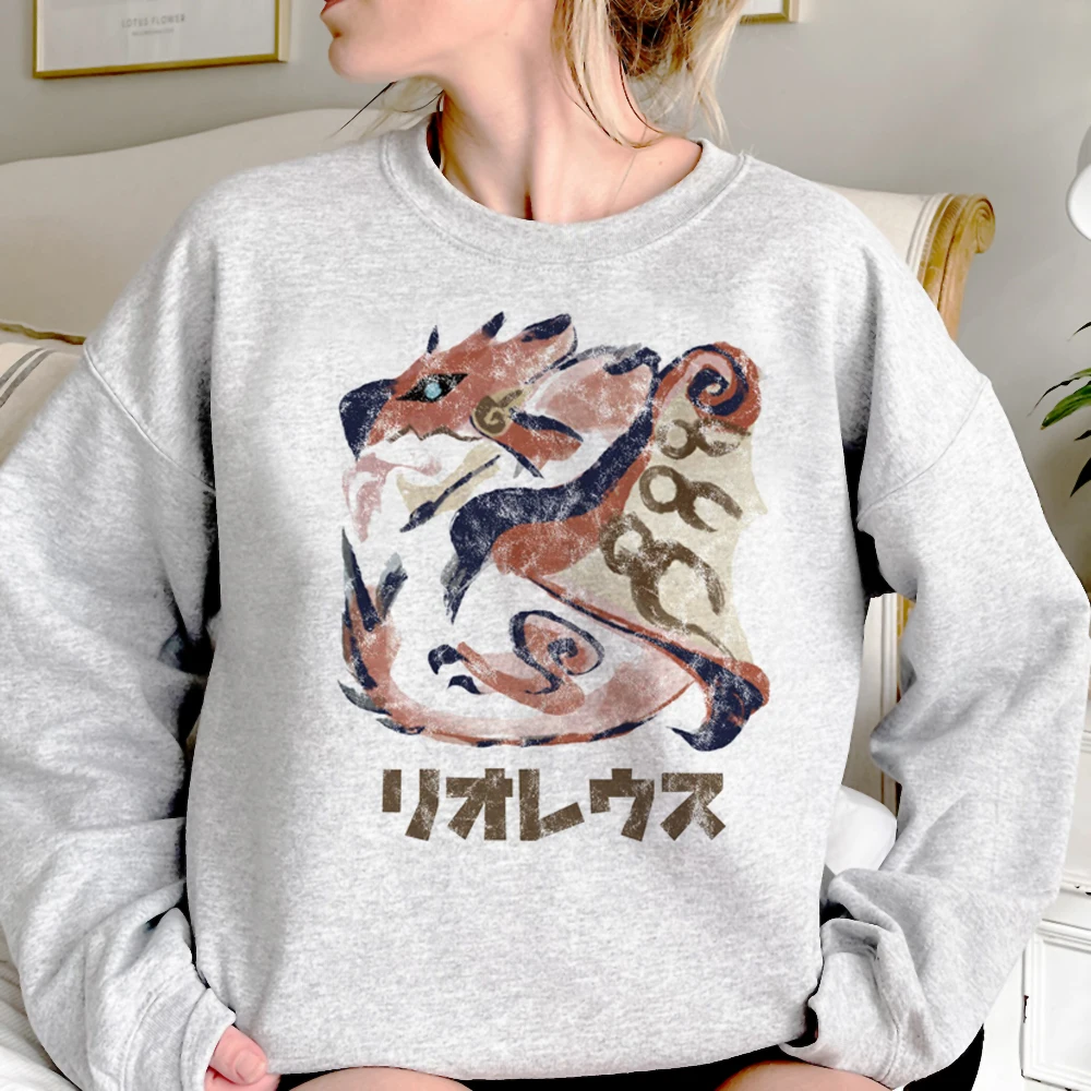 Толстовки Monster Hunter женские y2k, эстетичная зимняя винтажная флисовая рубашка с капюшоном, тянущаяся за женский пуловер harajuku