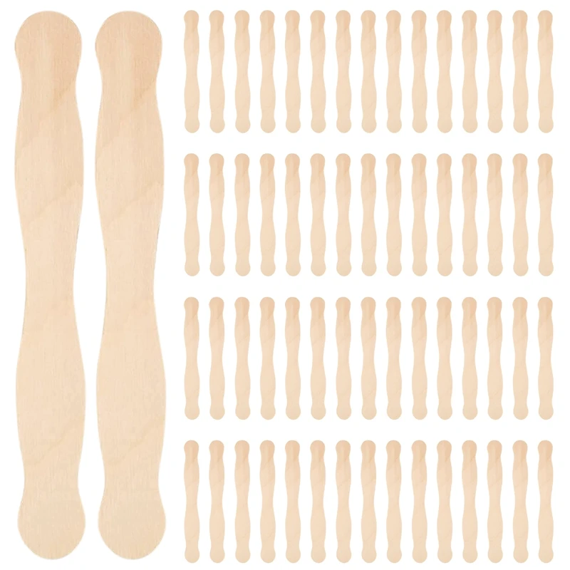 8 Дюймовые ручки вентилятора Или Деревянная лопаточка Или набор для смешивания краски 100 Деревянная палочка для мороженого Craft Wave для поделок своими руками