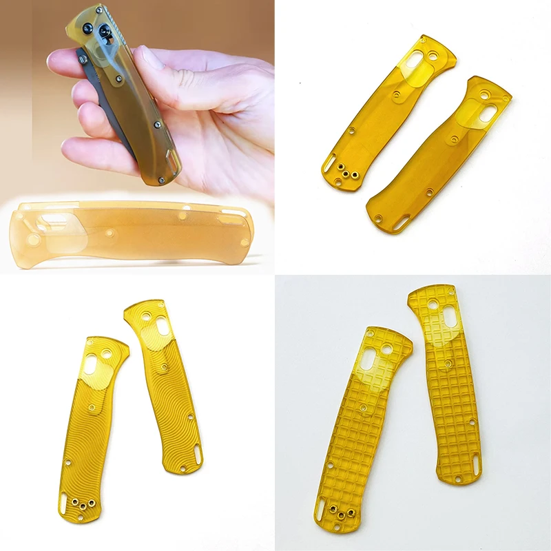 Изготовленные на Заказ 3 Узора Прозрачных Рукоятки Весов Ultem PEI Kinife С Нашивками Для Ножей Benchmade Bugout 535 DIY Make Accessories Parts