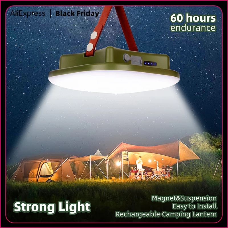 MOSLIGHTING 13500 мАч Перезаряжаемый светодиодный фонарь для кемпинга с магнитным зумом Портативный фонарь для палатки Рабочее Освещение для обслуживания