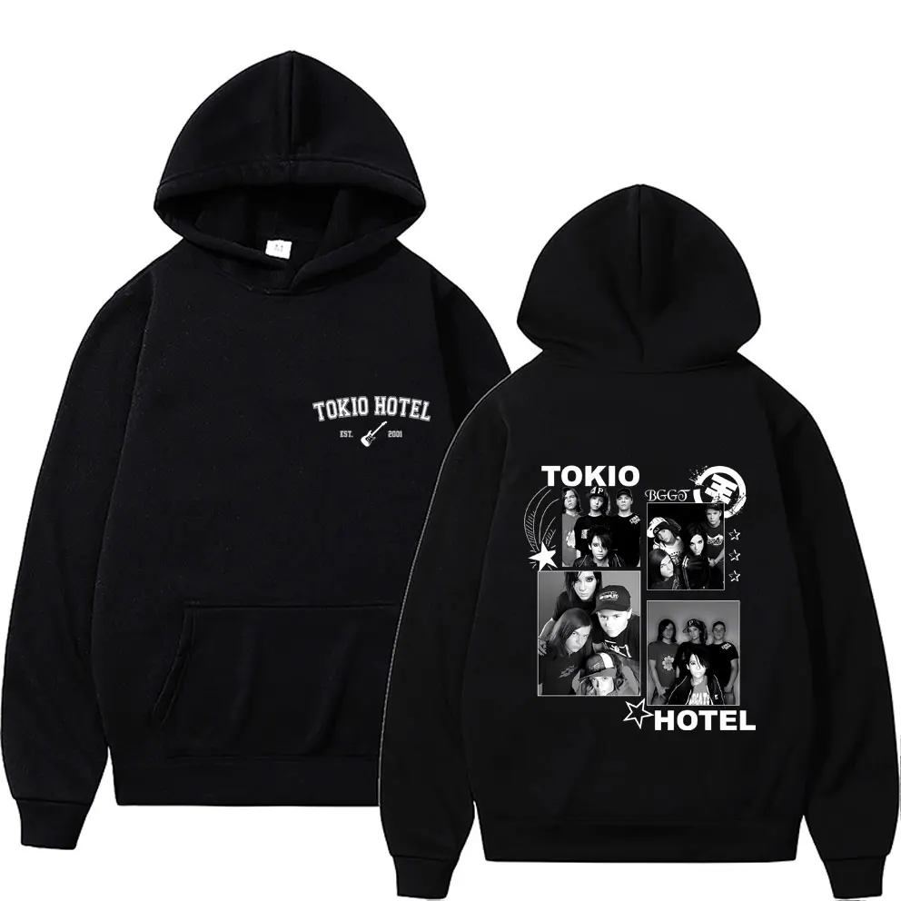 Рок-группа Tokio Hotel Ets 2001 Толстовка с графическим Принтом на спине Beyond The World Tour 2023 Толстовка Унисекс Повседневный Спортивный Костюм Оверсайз